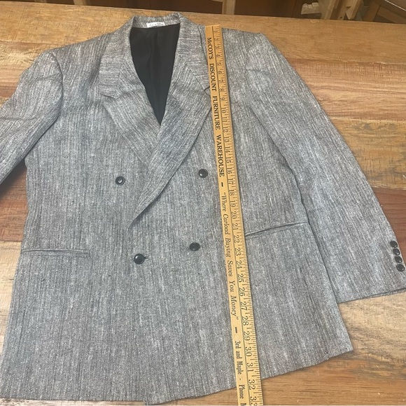 Cellini Men’s double breasted linen blend sport jacket business - Picture 3 of 10